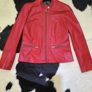CAMPERA DE CUERO CLASICA MUJER
