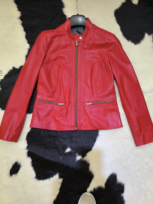 CAMPERA DE CUERO CLASICA MUJER