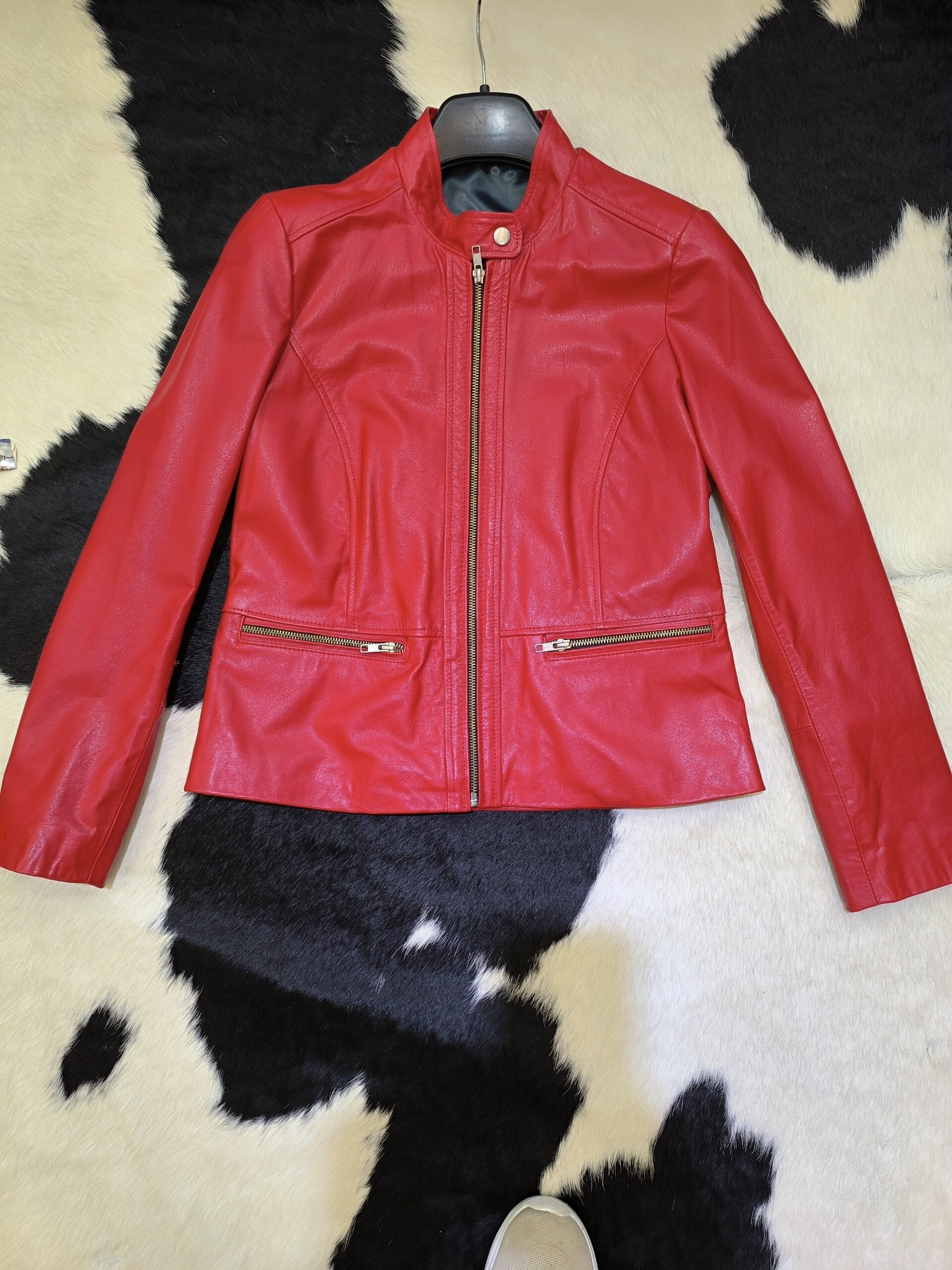 CAMPERA DE CUERO CLASICA MUJER