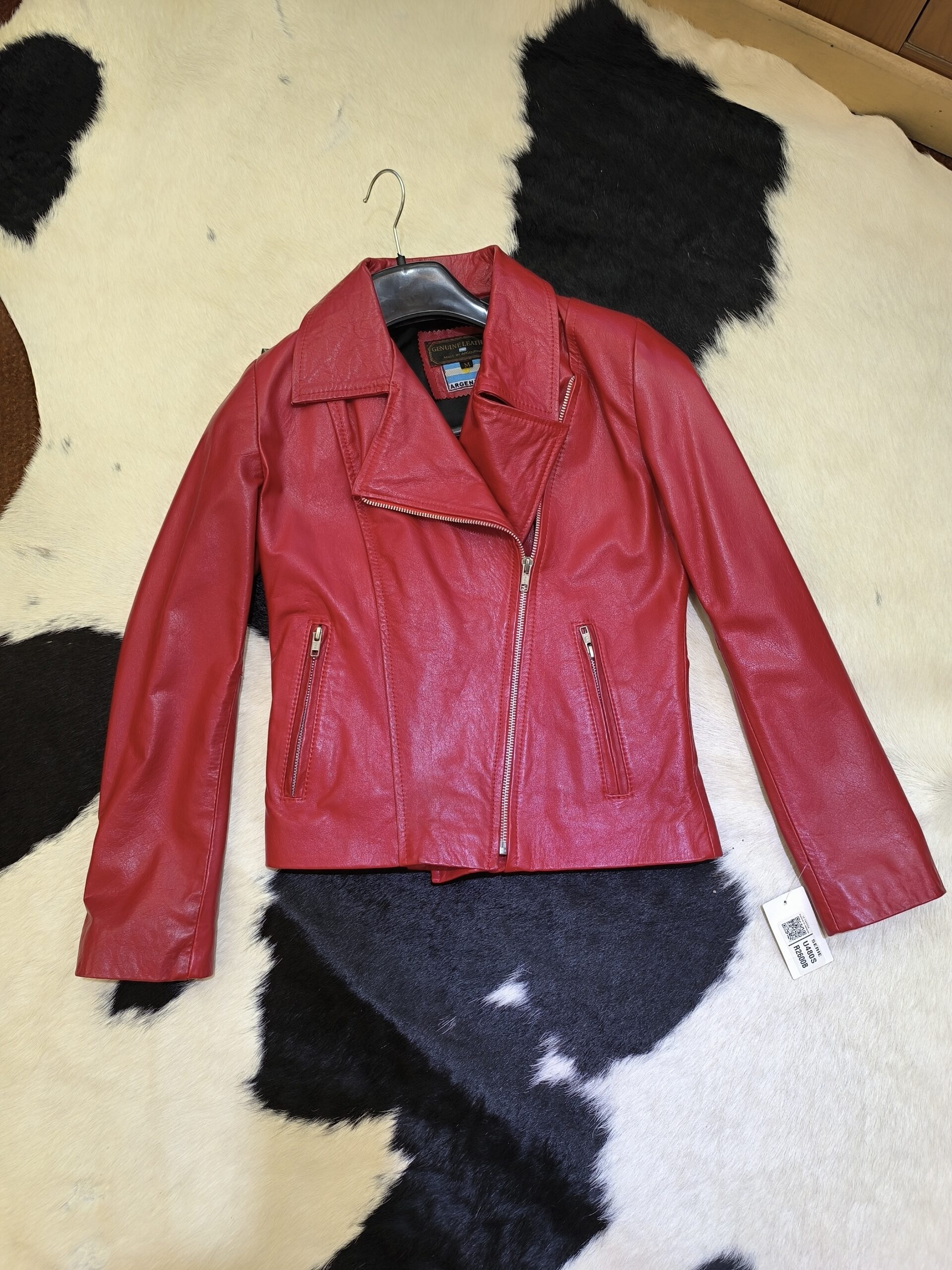 CAMPERA MOTORISTA MUJER CON CUELLO