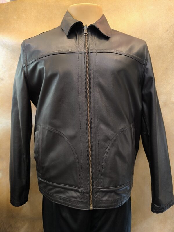 CAMPERA DE CUERO CLASICA HOMBRE - Imagen 2