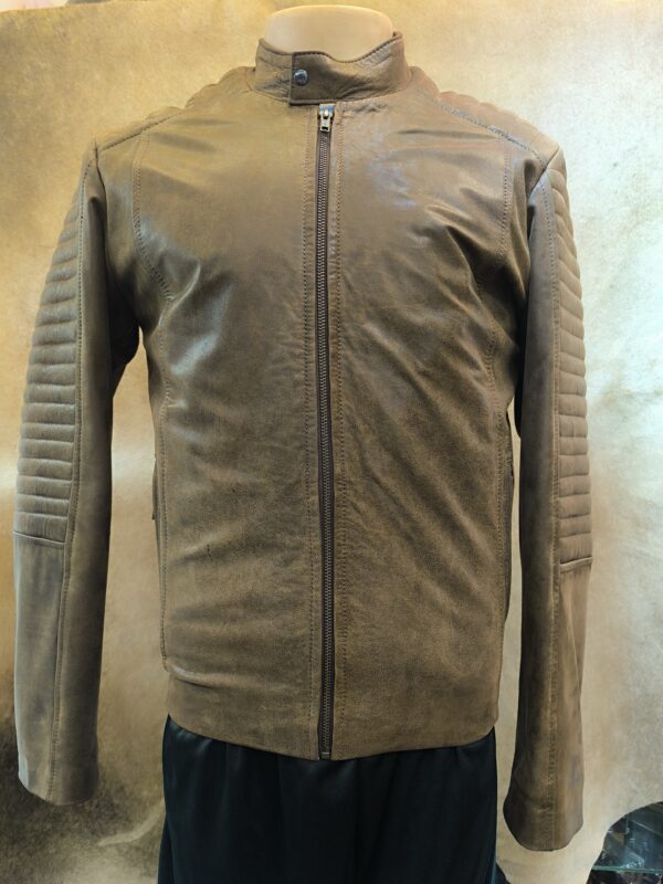 CAMPERA DE CUERO MOTORISTA HOMBRE - Imagen 3